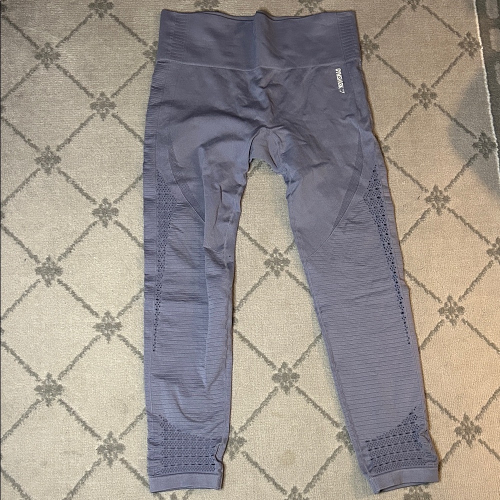 Gymshark Energy Seamless Purplish Gray Crop Leggings